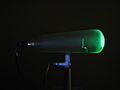 A Crookes tube with a lying cross in use